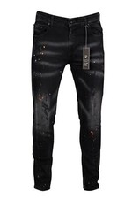 Mens Jeans Patchwork Paint