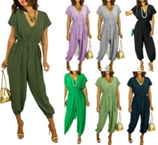 Womens V Neck Tie Belted Waist