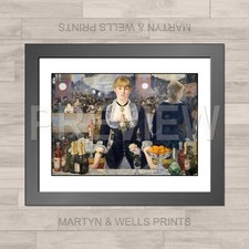 Manet framed print: Bar at the