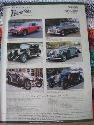 Paradise garage car stock list - garage,