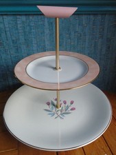 2 tier cake stand  Mismatched