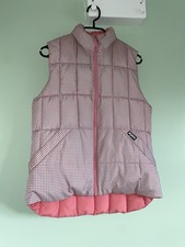 Pink Gingham Reversible Puffer