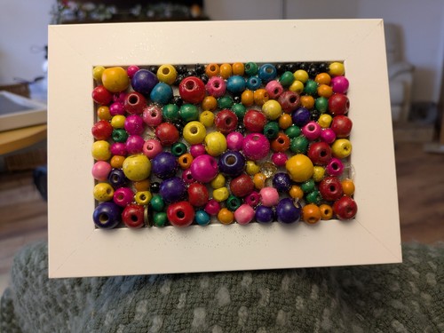 Original wooden bead art joy - bead,