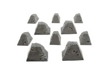 WWG World at War Damaged Dragon's Teeth Tank Trap Terrain (Choose Size/Quantity)