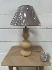 Pair Of 2 Oak Furnitureland Table Lamps, Deep Cream & Plum Height 56cm RRP298