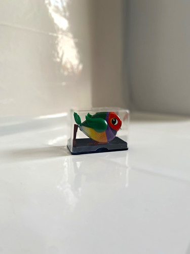 Tin plate parrot bird - plate,