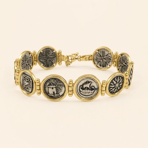 Ancient greek coin - coin, bracelet