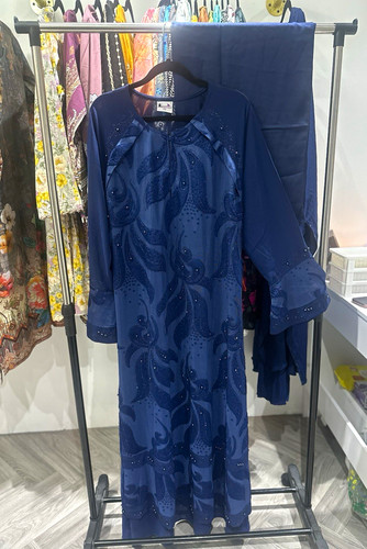 Women blue abaya - blue,