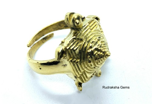 Sri yantra turtle ring - 3d,