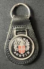 AUSTIN MOTOR CAR MARQUE VINTAGE LEATHER KEYRING KEY FOB BADGE EMBLEM INSIGNIA