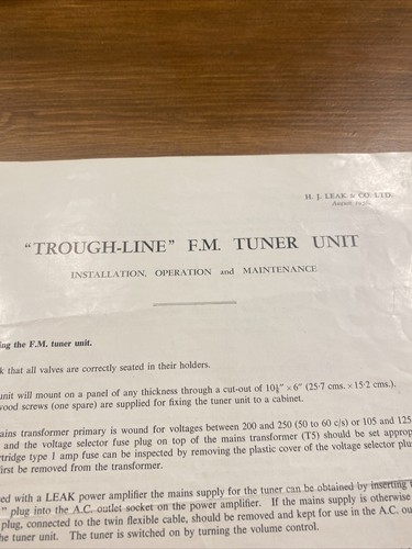 Leak troughline tuner - leak,