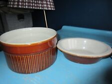 Vintage Simpsons Ovenstone Cookware round Pot & Oval Baking Pie Casserole Dish
