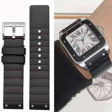 Black Rubber Strap for Cartier