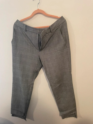 Zara woman grey - plaid, cropped