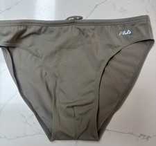 Vintage Fila Men’s Lad Swimming Trunks Briefs Retro Classic Sage Green Large