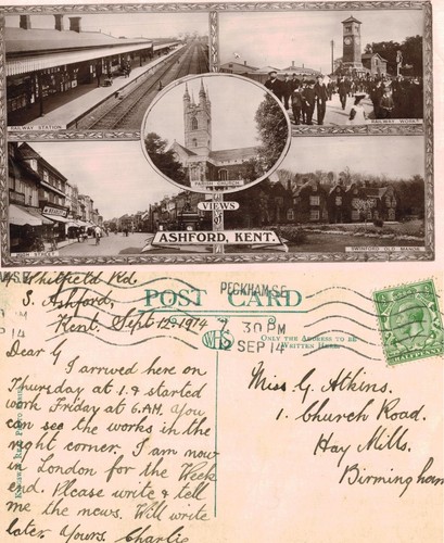 Vintage postcard ashford - postcard,
