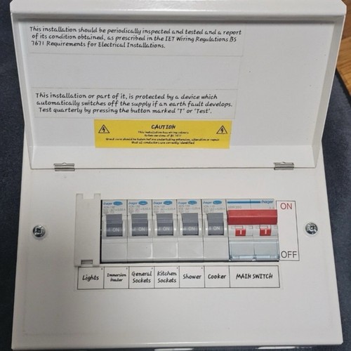 Hager metal fuseboard - fuseboard, ccu