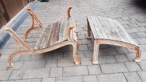 Vintage cast iron - cast, lounger