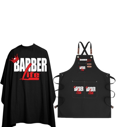 Barbershop apron uniform jeans - apron,