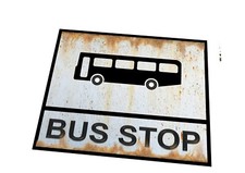  Vintage Bus Stop Sign Retro Style Sign  Bus Stop Sign Reproduction Bus Stop