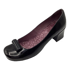Wonders Womens Black Patent Leather Mid Heel Party Court Shoes Size UK 4 Used
