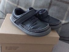 CLARKS INFANT NAVY Leather HOOK & LOOP first  SHOES UK SIZE 4G EUR 20W.