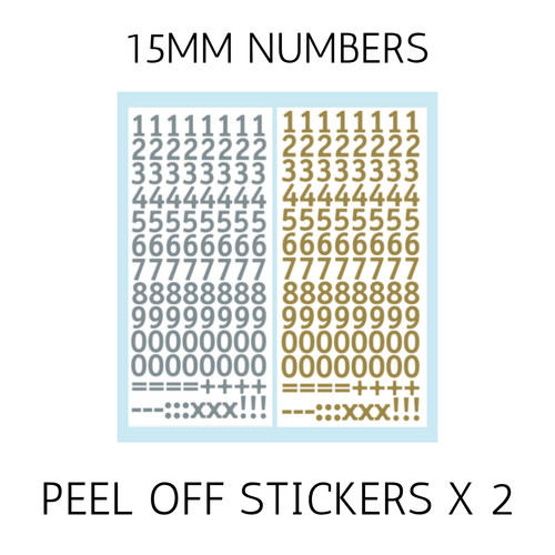 Sheets 15mm number - sheets,