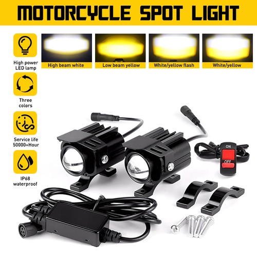 Led motorcycle headlight - 2x,