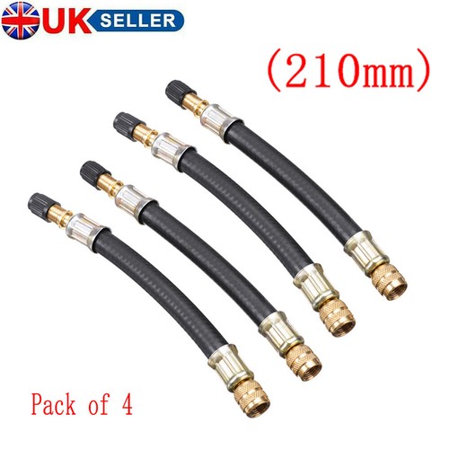 Flexible rubber tyre valve - 4x,