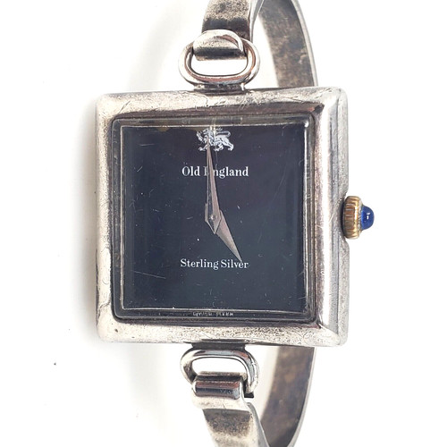 Sterling silver manual watch - silver,