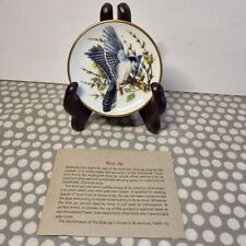 Franklin Porcelain 1981 Mini Plate. Songbirds Of The World. "Blue Jay"
