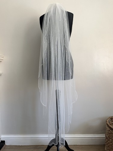 Ivory scalloped wedding - wedding, veil