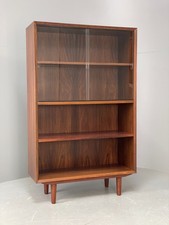 Vintage Danish Bookshelf Glass
