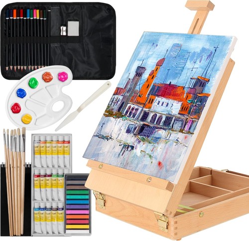 Wood box easel - box, artist