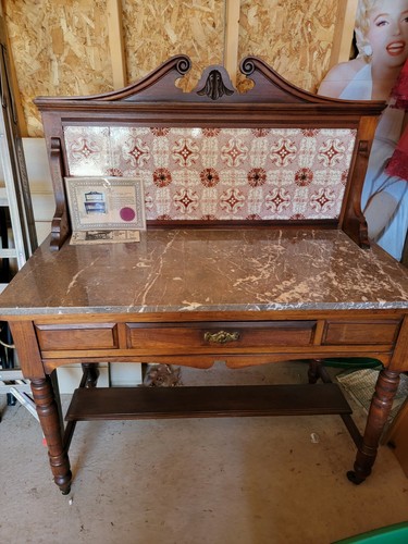 Antique marble top wash - antique,