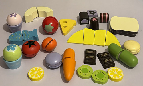 Wooden pretend play food - pretend,