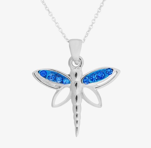 Dragonfly sapphire necklace - sapphire,