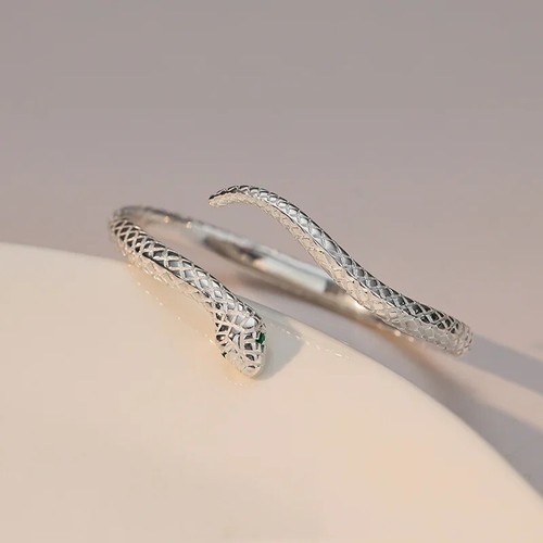 Sterling silver snake - sterling, bangle