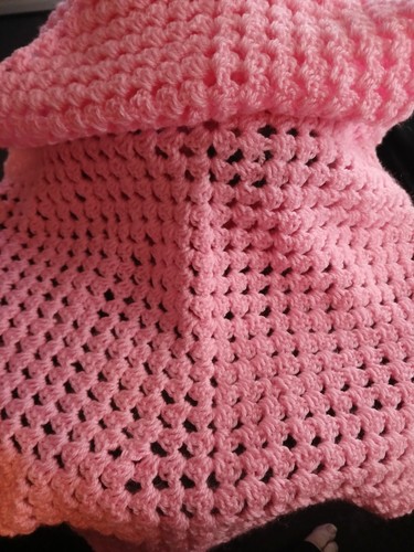 Pink shawl blanket - baby, or