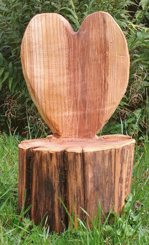 Love heart log wooden - log,