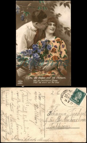 Postcard love couple - postcard, (weco