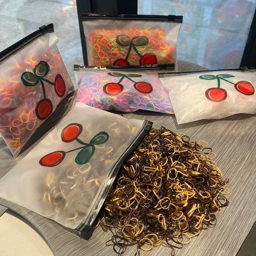 2000 mini clear hair elastics - 2000,