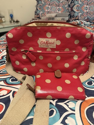 Cath kidston red beige polka - cath, &