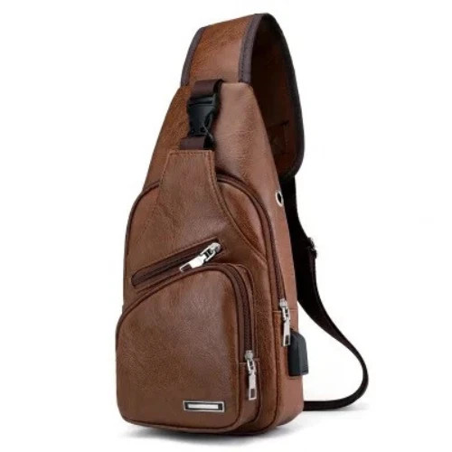 Mens genuine leather chest - leather, bag