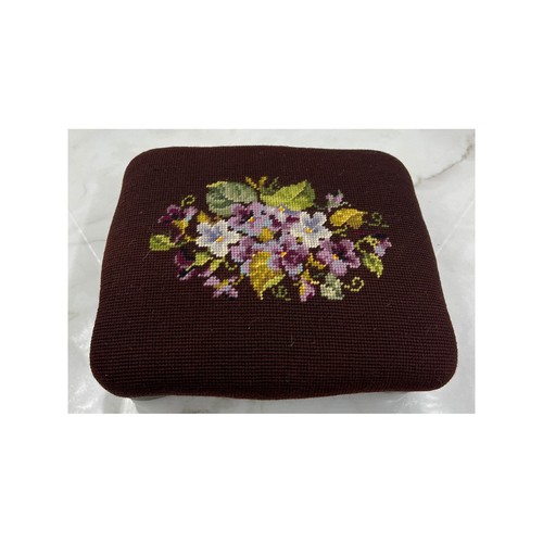 Vintage floral needlepoint - vintage,