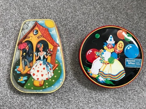 Vintage toffee sweet - toffee, tins