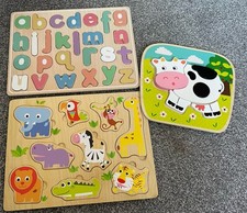 Wooden puzzles alphabet - puzzles,