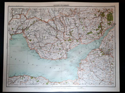 Antique 1898 map bristol - 1898,