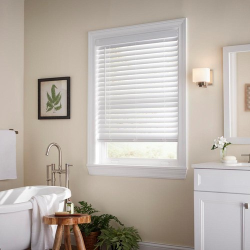 White cordless faux wood - cordless,