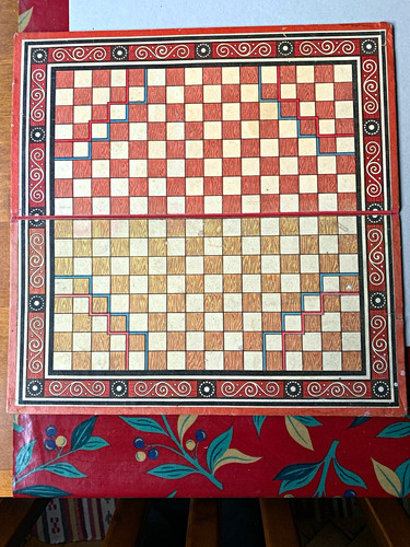 Vintage folding halma - folding, board